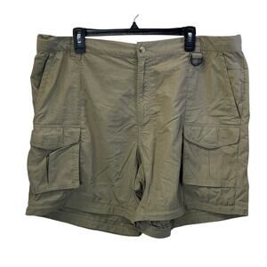Columbia Mens XL Greenish Gray Inseam7 Cargo Pockets PerformanceShorts Outdoors
